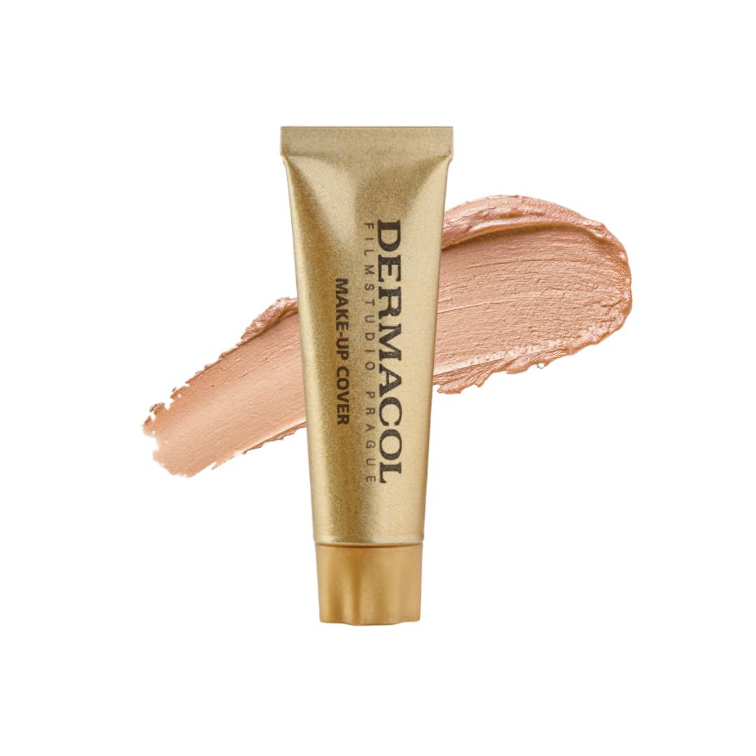 Dermacol Full Coverage Tattoo Cover Matte Foundation SPF 30, 1.1 oz, No.208 | Tattoo cover up makeup Long-lasting for oily skin; covers acne, scars & under-eye bags; hypoallergenic