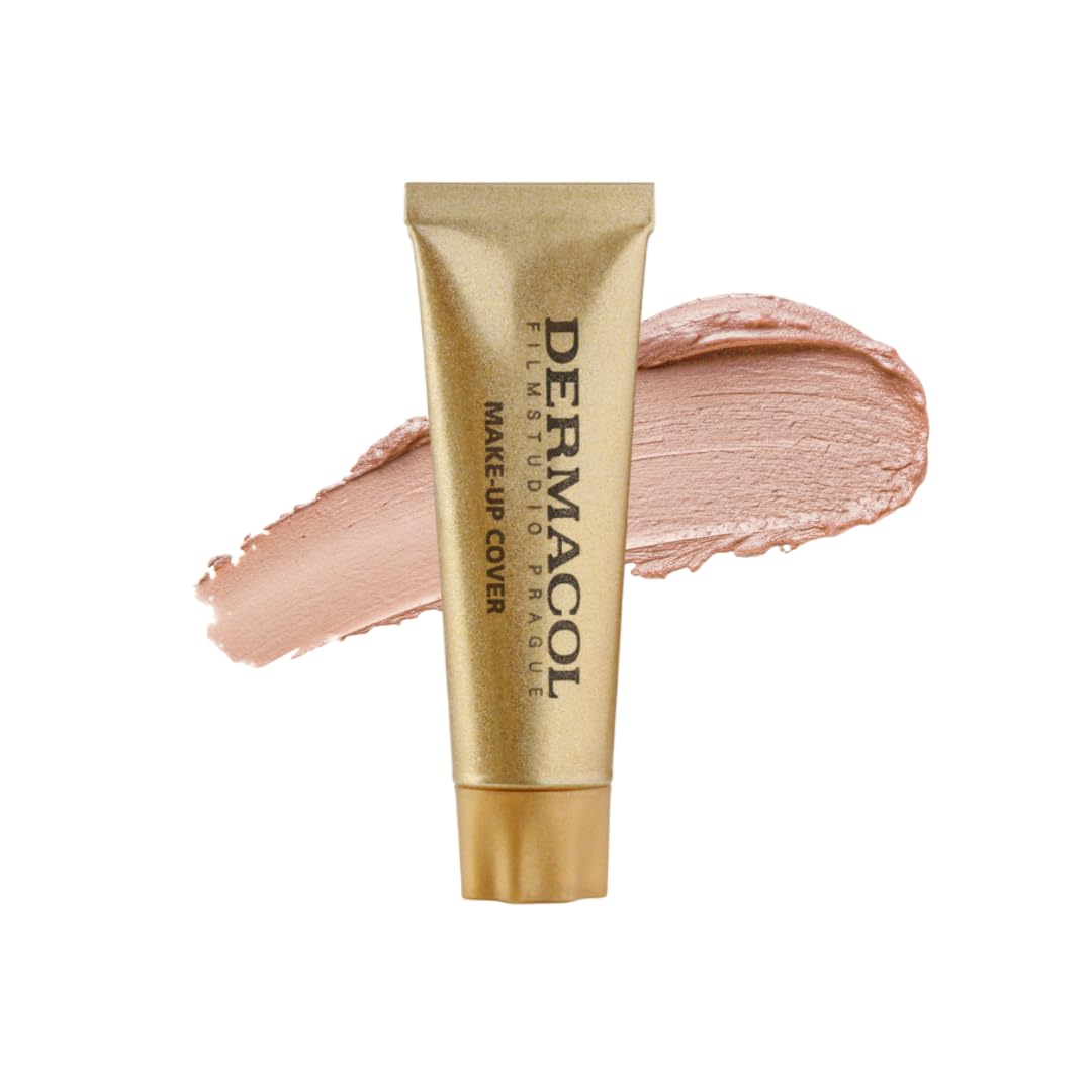 Dermacol Full Coverage Tattoo Cover Matte Foundation SPF 30, 1.1 oz, No.208 | Tattoo cover up makeup Long-lasting for oily skin; covers acne, scars & under-eye bags; hypoallergenic