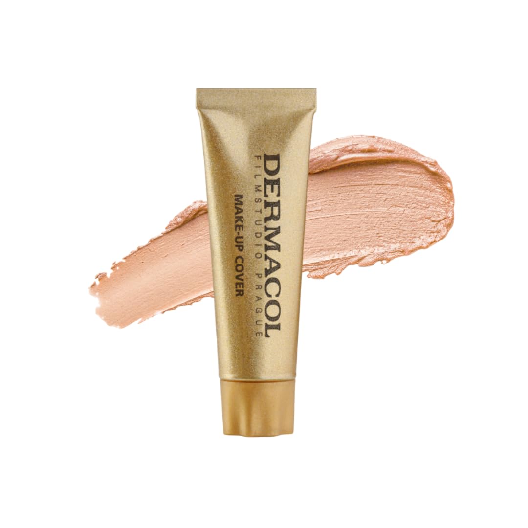 Dermacol Full Coverage Tattoo Cover Matte Foundation SPF 30, 1.1 oz, No.208 | Tattoo cover up makeup Long-lasting for oily skin; covers acne, scars & under-eye bags; hypoallergenic