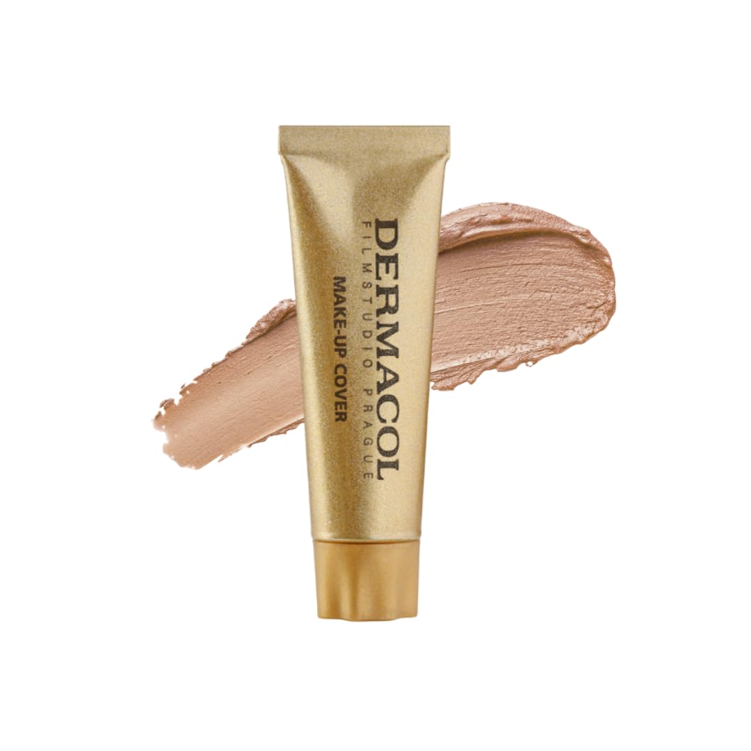 Dermacol Full Coverage Tattoo Cover Matte Foundation SPF 30, 1.1 oz, No.208 | Tattoo cover up makeup Long-lasting for oily skin; covers acne, scars & under-eye bags; hypoallergenic