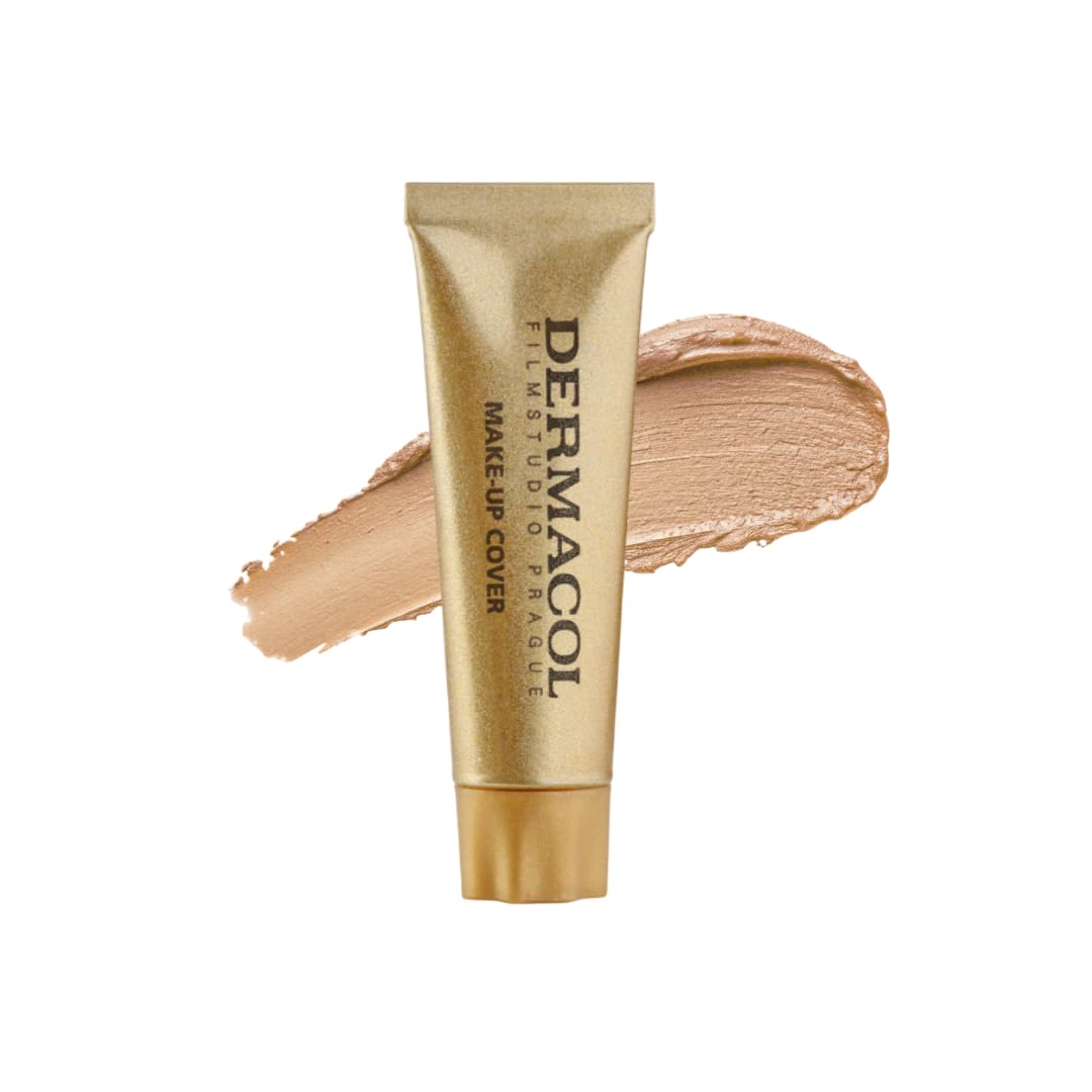 Dermacol Full Coverage Tattoo Cover Matte Foundation SPF 30, 1.1 oz, No.208 | Tattoo cover up makeup Long-lasting for oily skin; covers acne, scars & under-eye bags; hypoallergenic
