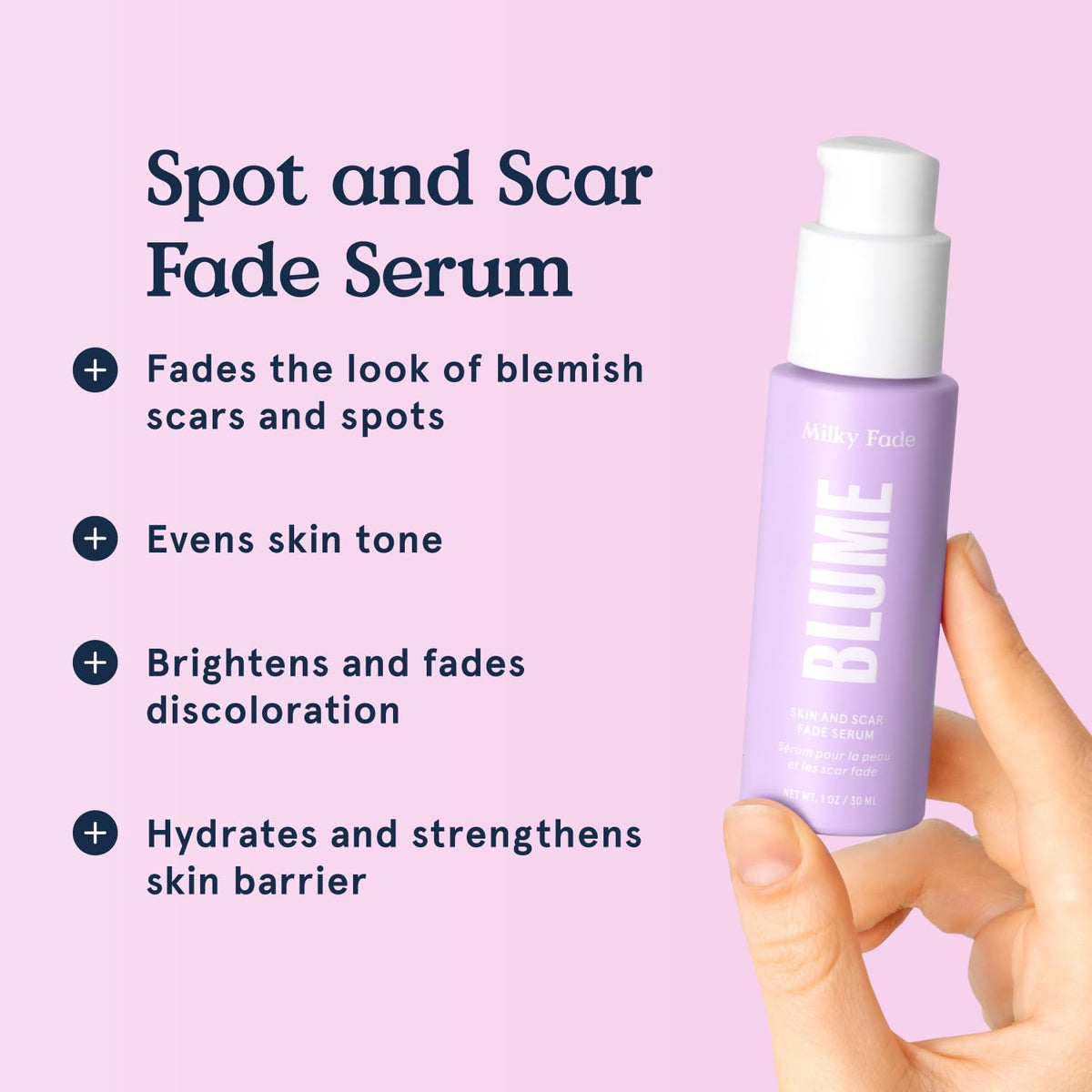 Blume Superbalm + Milky Fade Bundle - Lip Moisturizer with Shea Butter and Squalane to Heal Dry, Cracked Lips and Skin-Restoring Dark Spot Serum for Improved Texture & Brightness - 2 Count