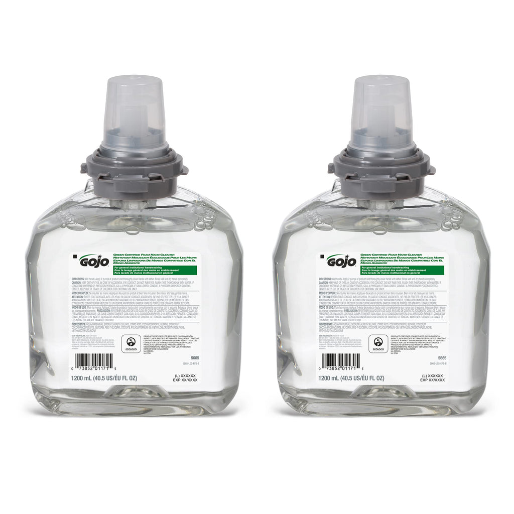 GOJO TFX Foam Soap Refill, Cranberry Scent, 2ct x 1200 mL - 5361-02